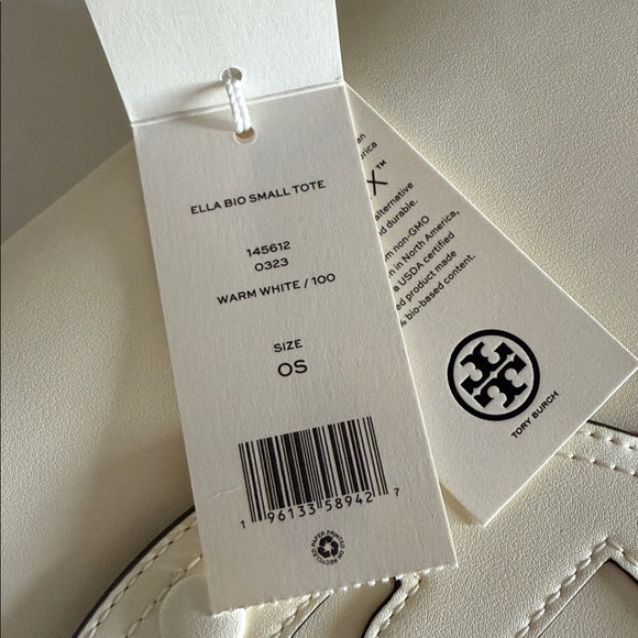NWT , tory burch ella bio small tote warm white 145612 - Picture 13 of 16